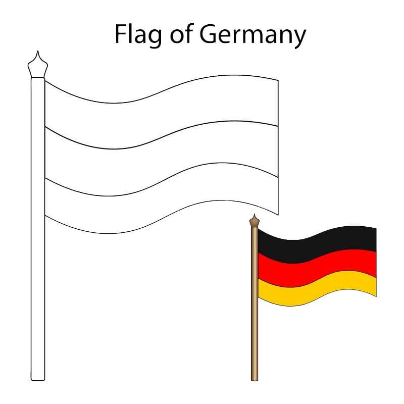 Druckbare Deutschland-Flagge