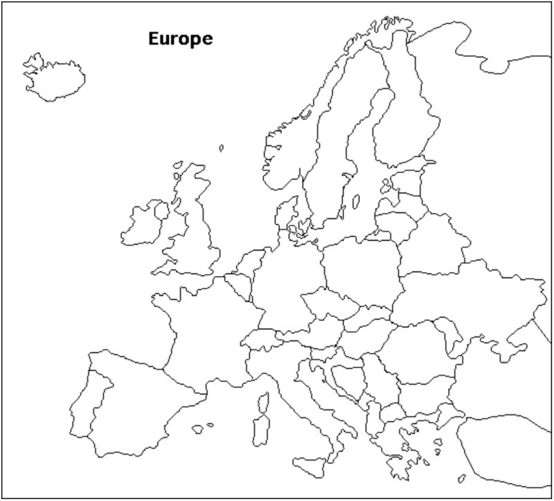 Einfache Europakarte