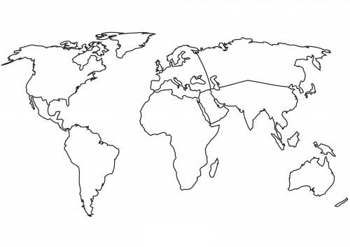Einfache Weltkarte
