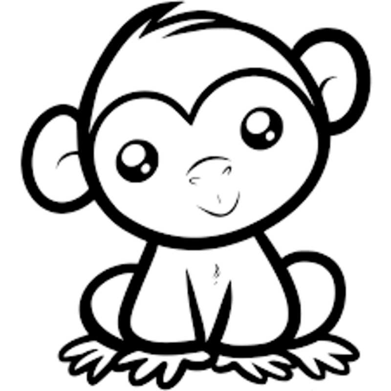 Glücklicher Affe