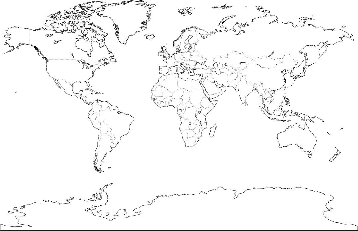 Harte Weltkarte