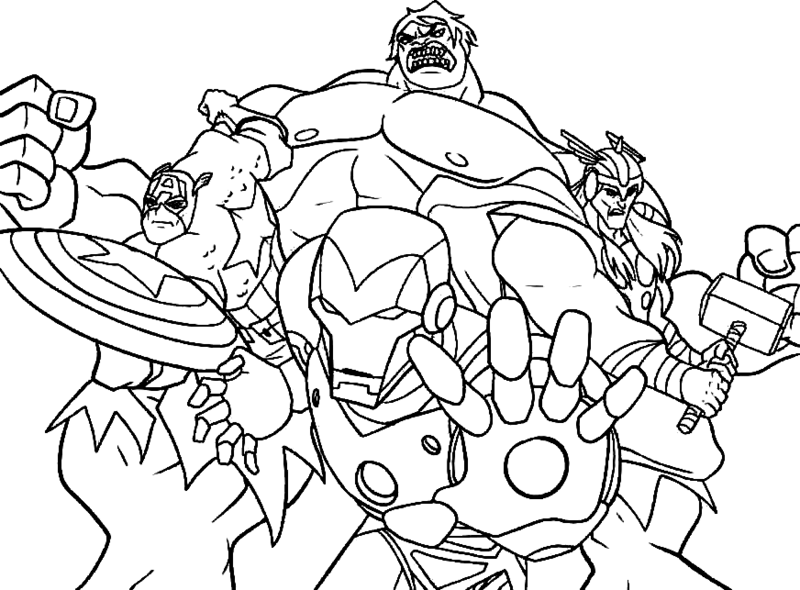 Ironman, Thor, Hulk and Captain