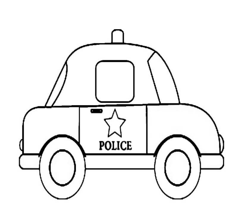 Leicht zu zeichnendes Polizeiauto