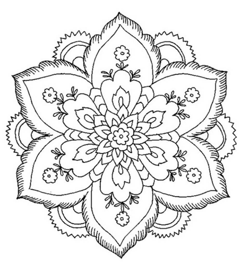 Mandala mit floralen Motiven