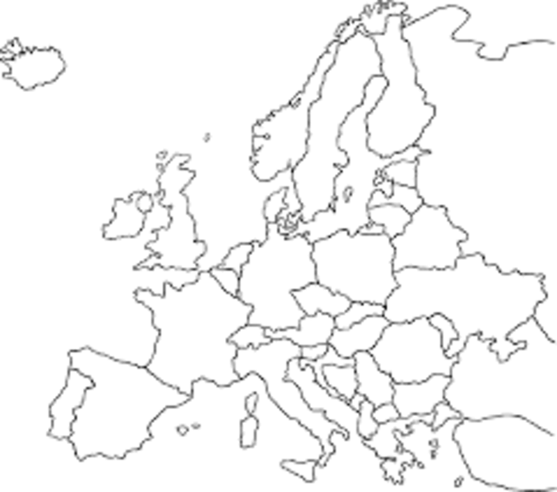 Normale Europakarte