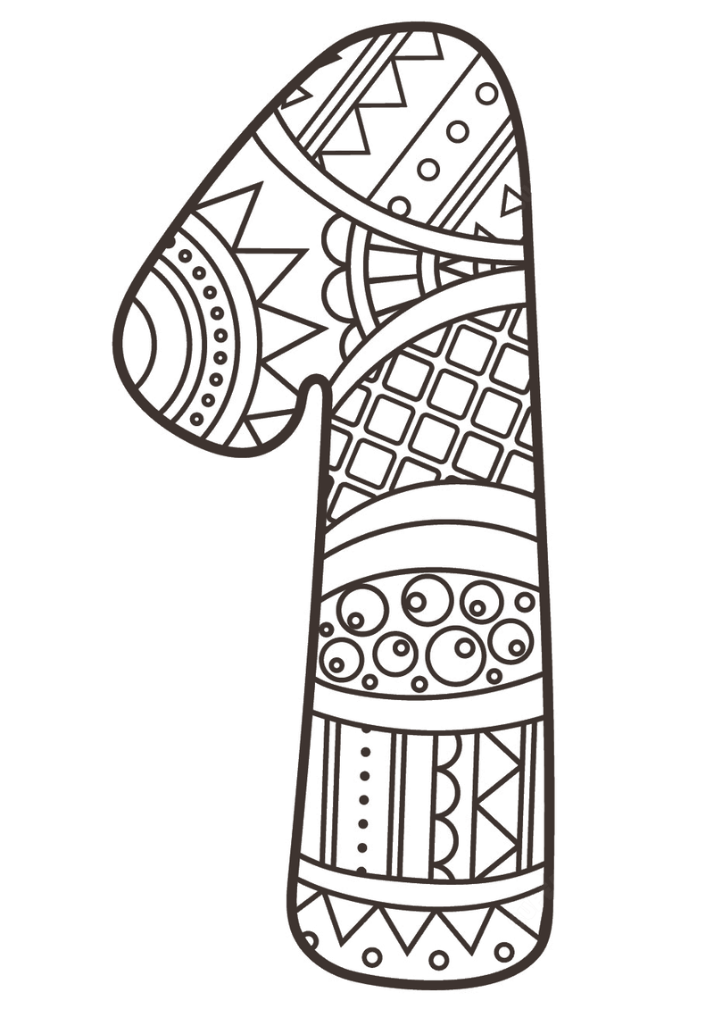 Schönheit Nummer 1 Zentangle