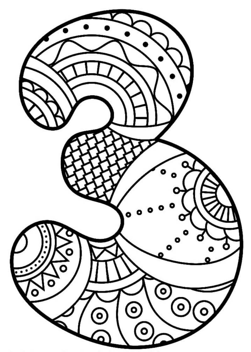 Schönheit Nummer 3 Zentangle