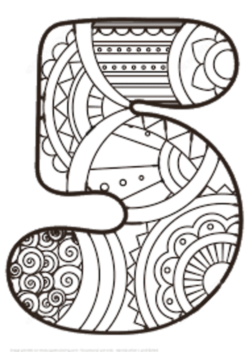 Schönheit Nummer 5 Zentangle