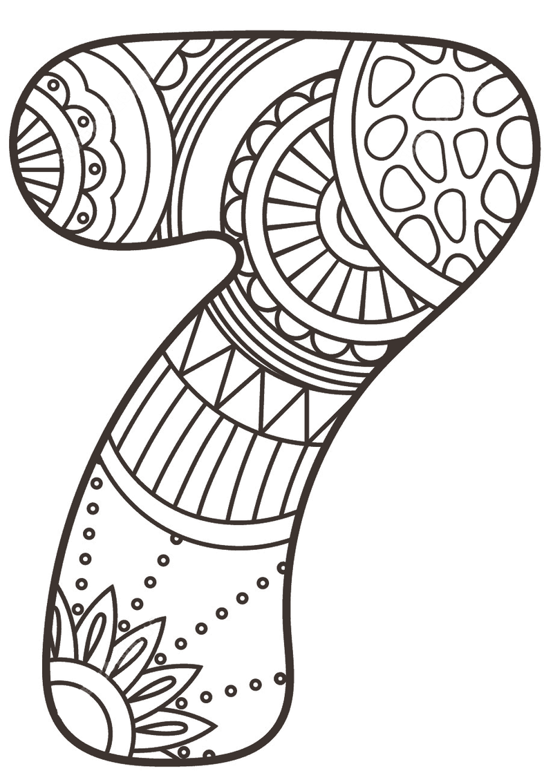 Schönheit Nummer 7 Zentangle