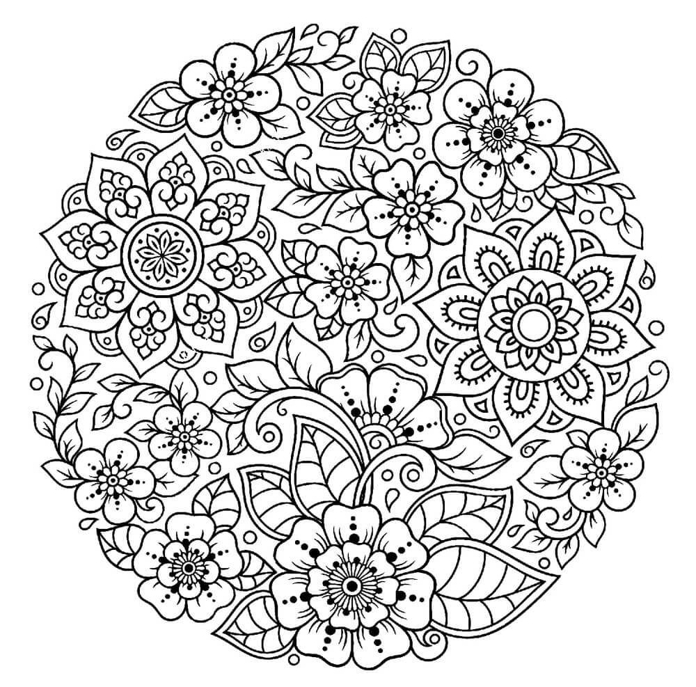 Schönheits-Blumen-Mandala