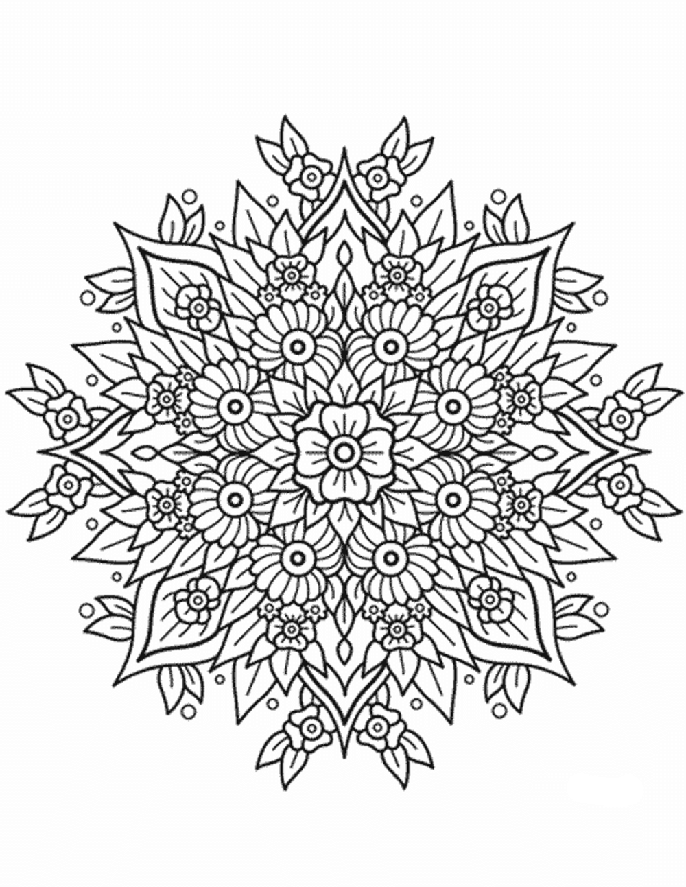 Schönheits-Blumen-Mandala