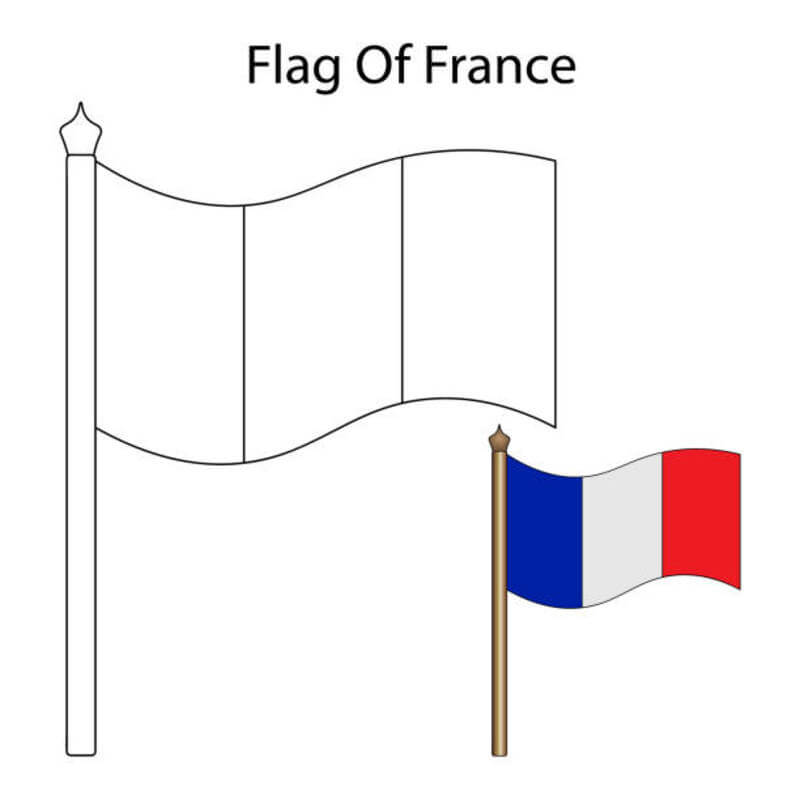 So färben Sie die französische Flagge