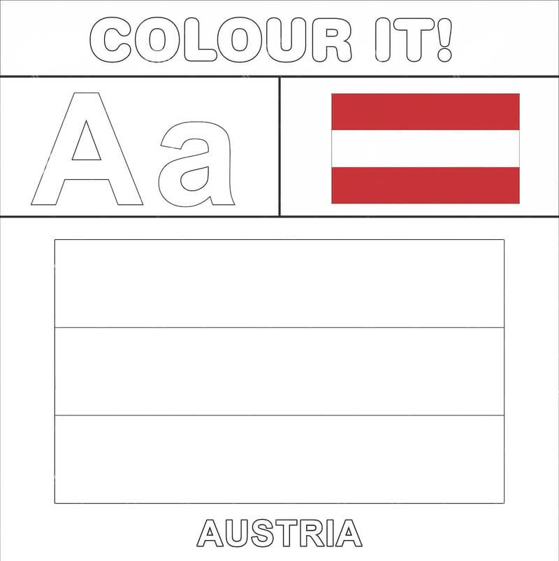 So färben Sie die österreichische Flagge