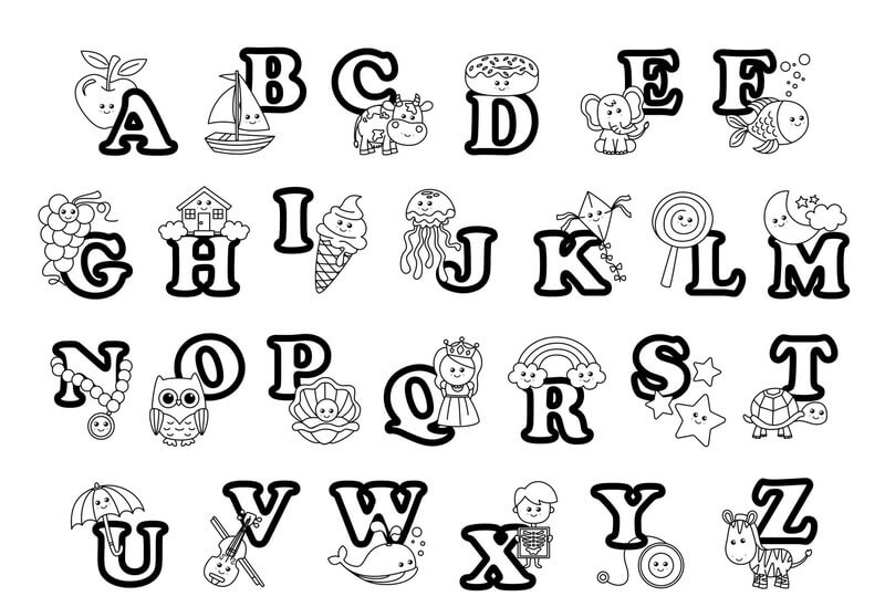 Spaß und einfaches Alphabet