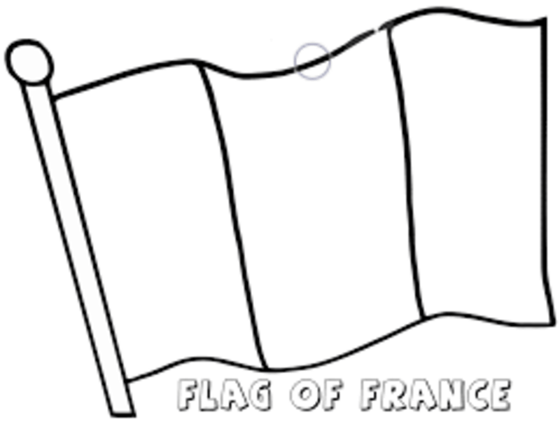 Zeichnen Sie die Flagge von Frankreich