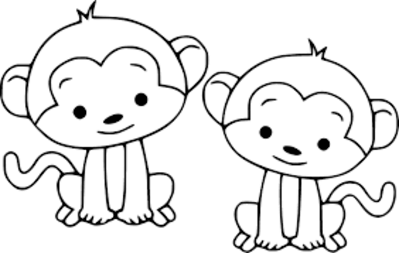 Zwei süße Affen