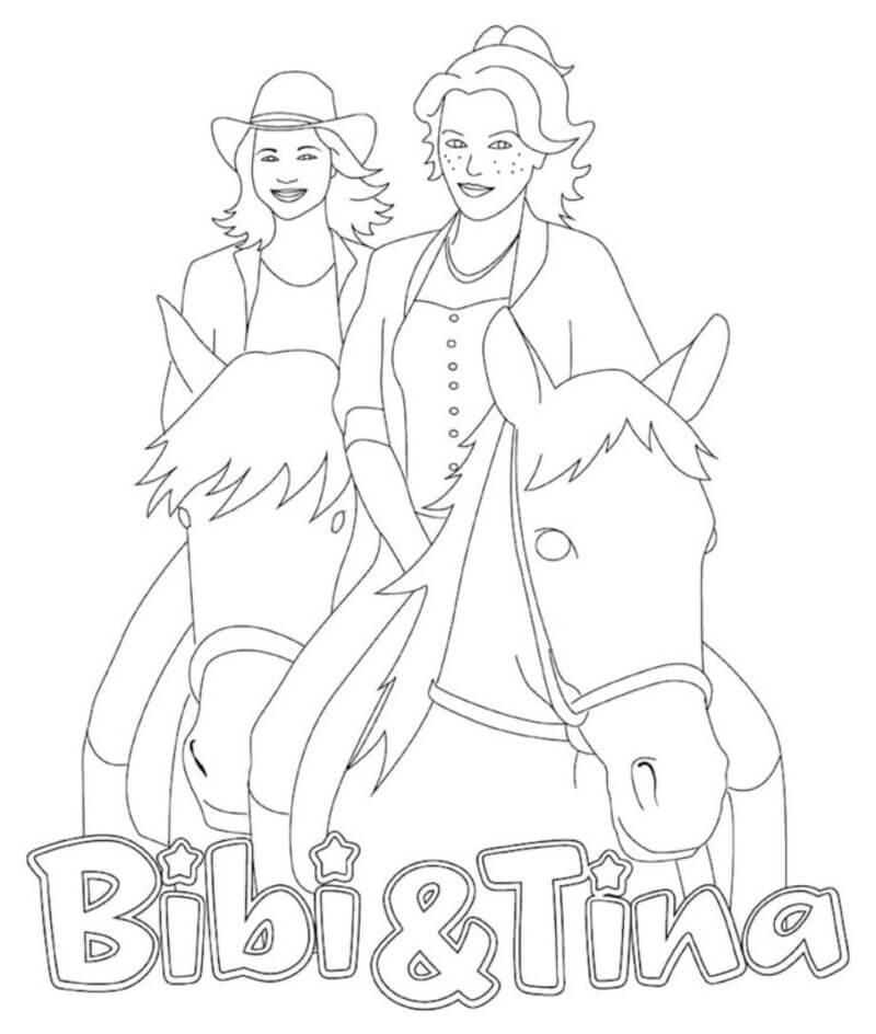 Bibi und Tina auf Pferden