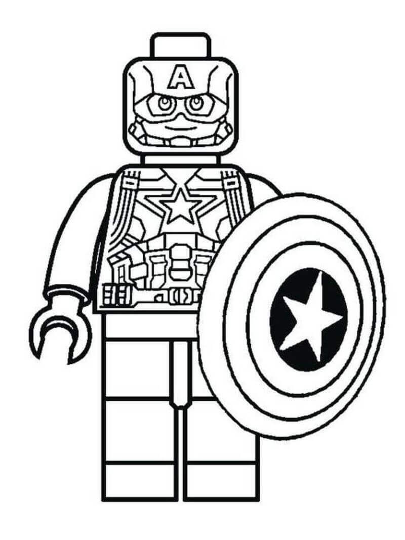 Glücklicher Lego-Captain America