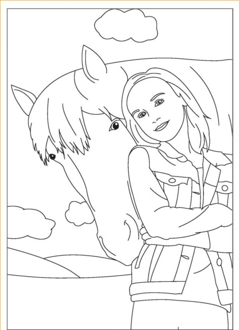 Tina mit dem Pferd
