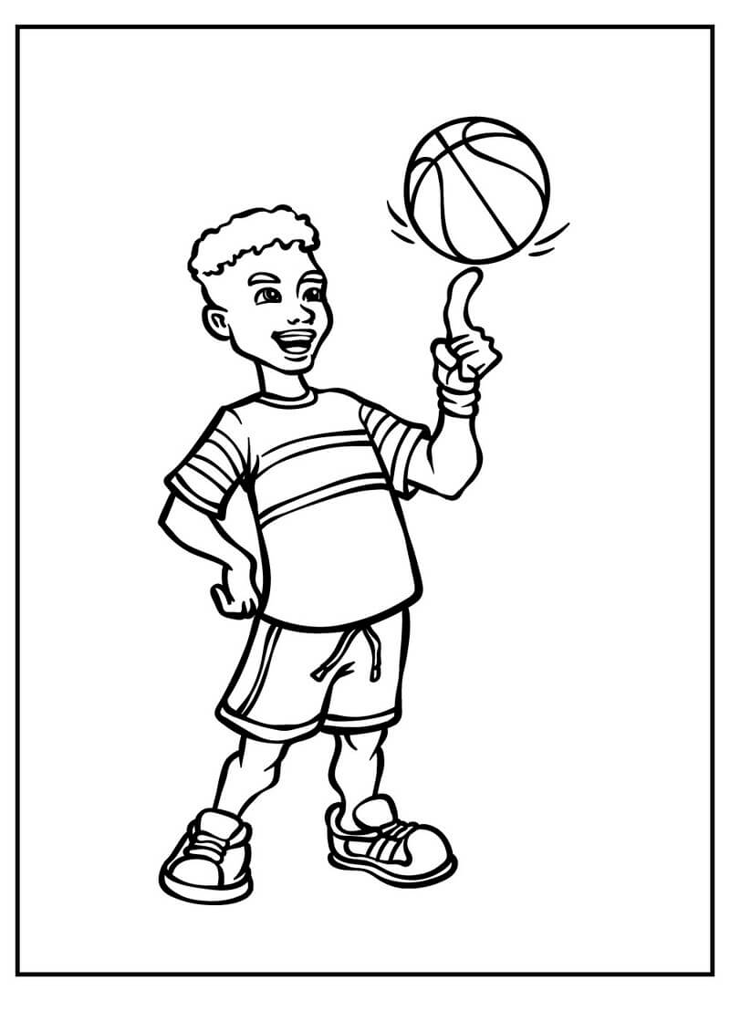 Basketball-Junge
