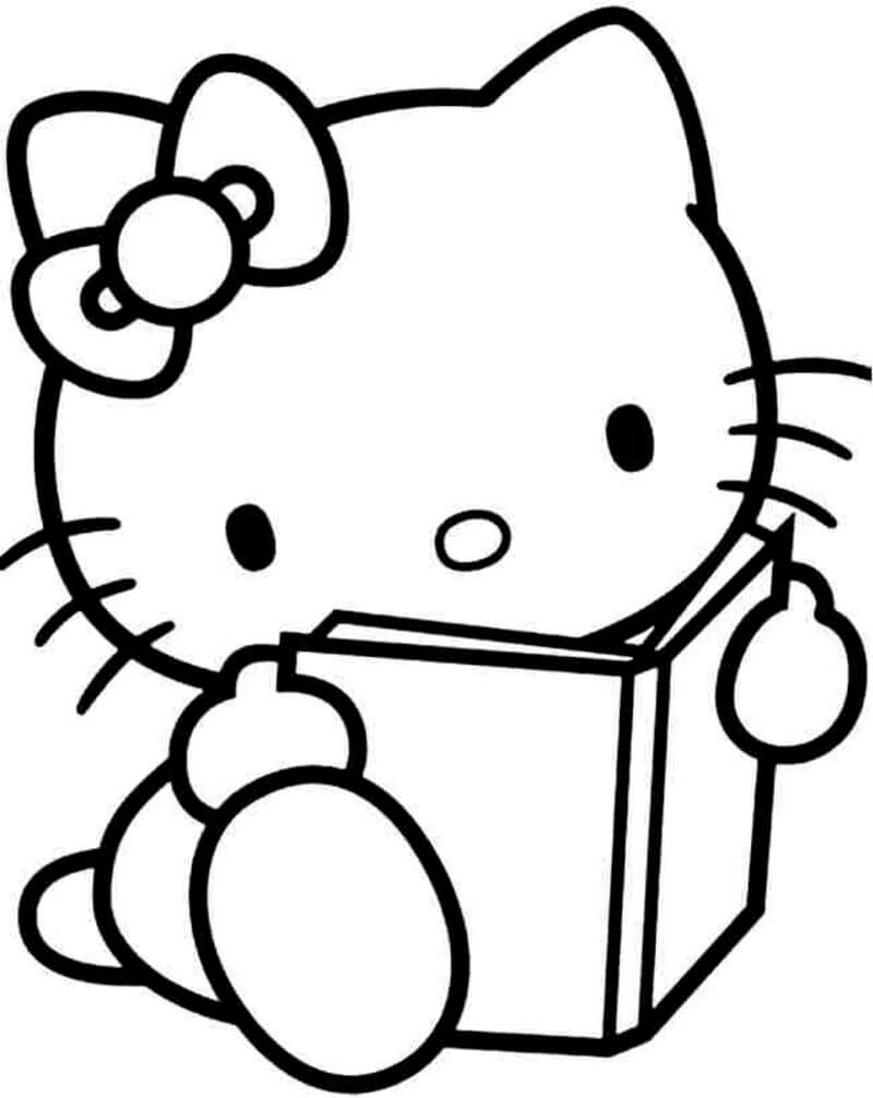 Easy Hello Kitty liest ein Buch