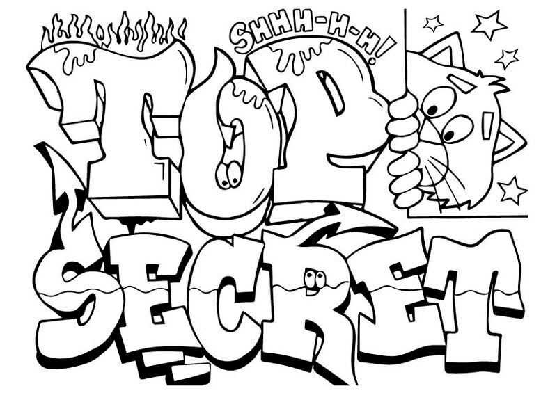 Streng geheimes Graffiti