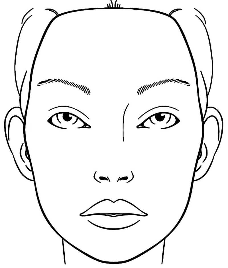 Make-up-Gesicht