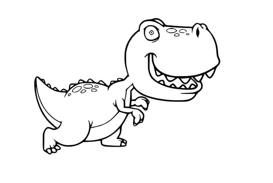 Einfacher Cartoon Tyrannosaurus