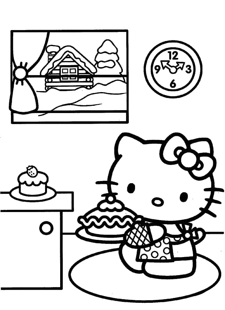 Hello Kitty und Kuchen