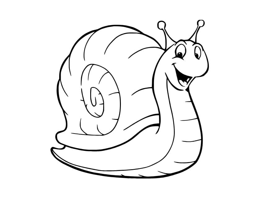 Kriechende Cartoon Schnecke