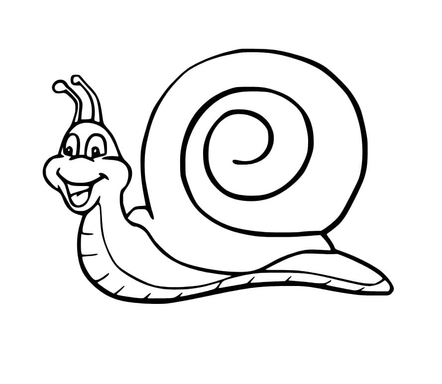 Lächelnde Cartoon Schnecke