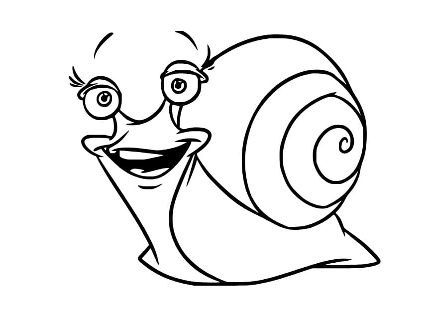 Niedliche lächelnde Cartoon Schnecke