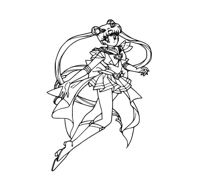 Sailor Moon fliegt