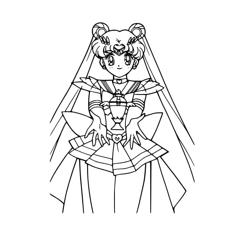 Sailor Moon hält eine Trophäe
