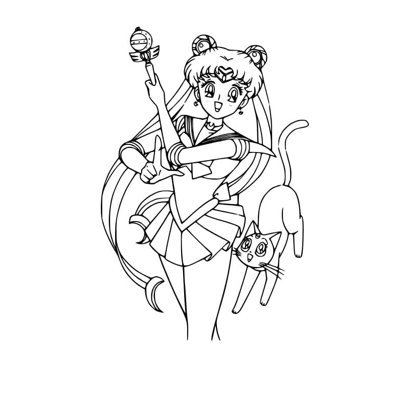 Sailor Moon mit Artemis