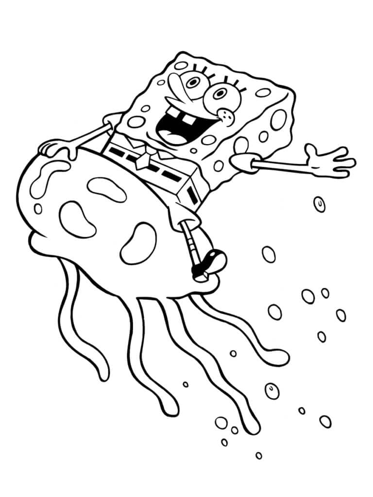 SpongeBob Schwammkopf auf Quallen