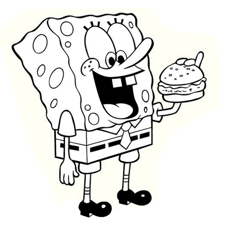 SpongeBob Schwammkopf isst Hamburger