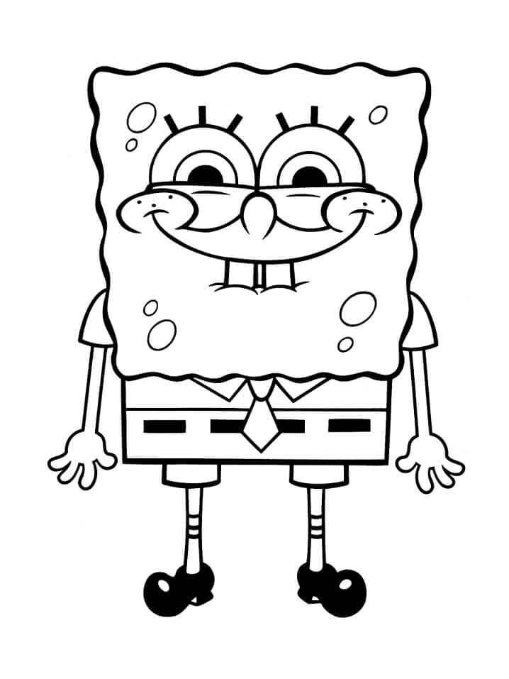 SpongeBob Schwammkopf mit lustigem Lächeln