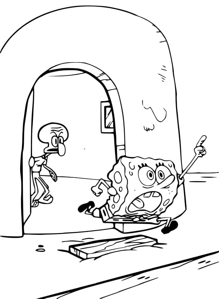 Thaddäus mit SpongeBob Schwammkopf