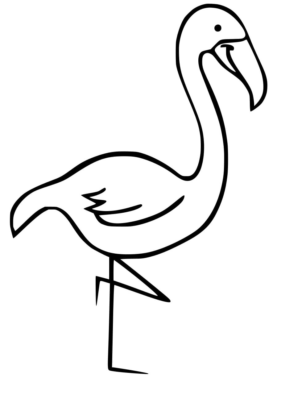 Abstrakter Flamingo