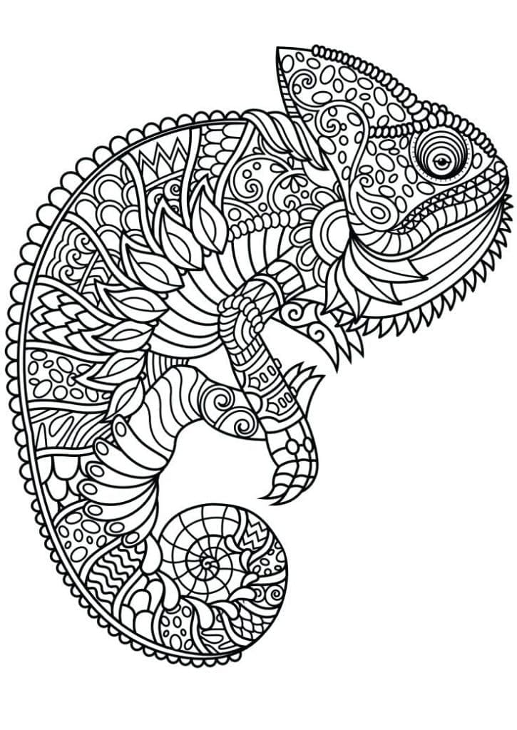 Chamäleon Tiere Mandala