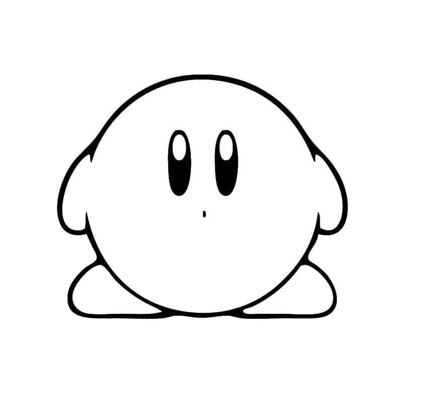 Druckbares einfaches Kirby