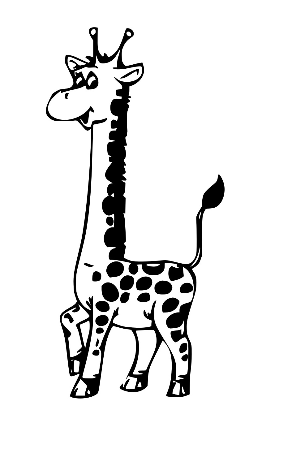 Einfache glückliche Giraffe