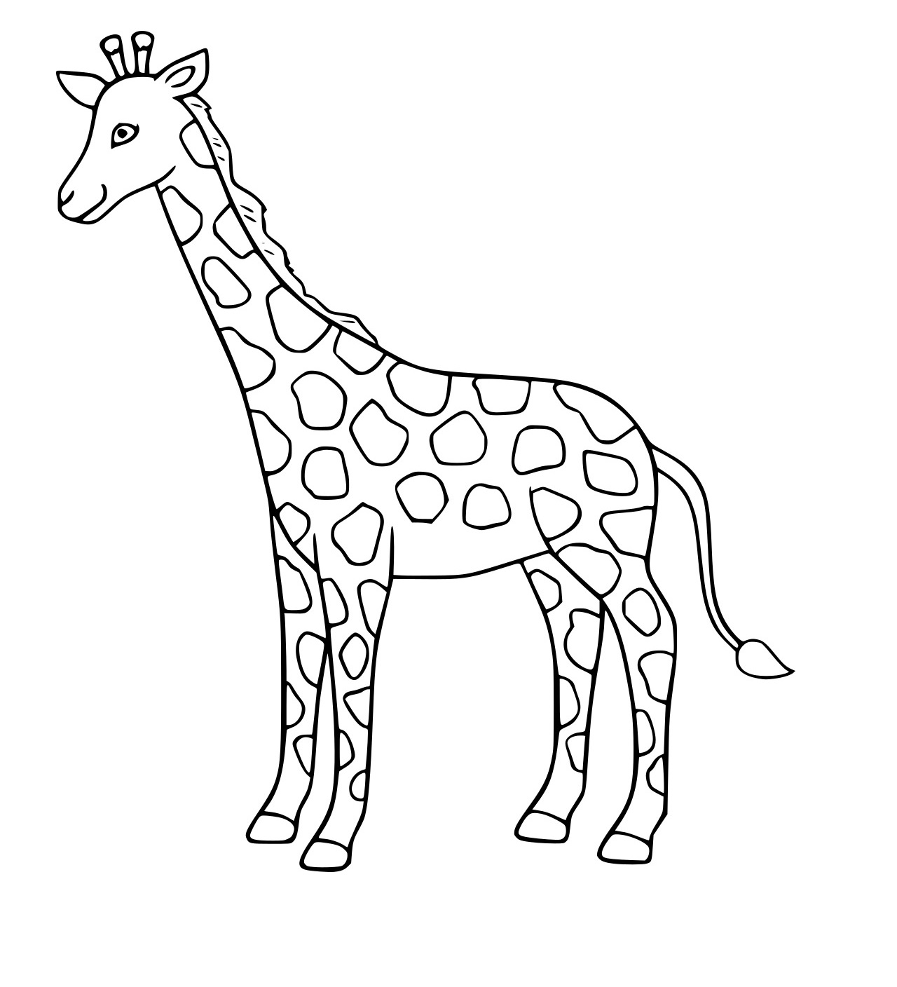 Einfache hübsche Giraffe