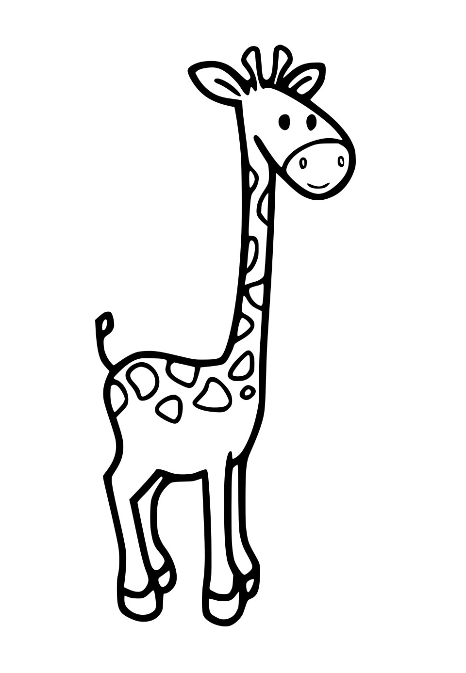 Einfache Karikatur Giraffe