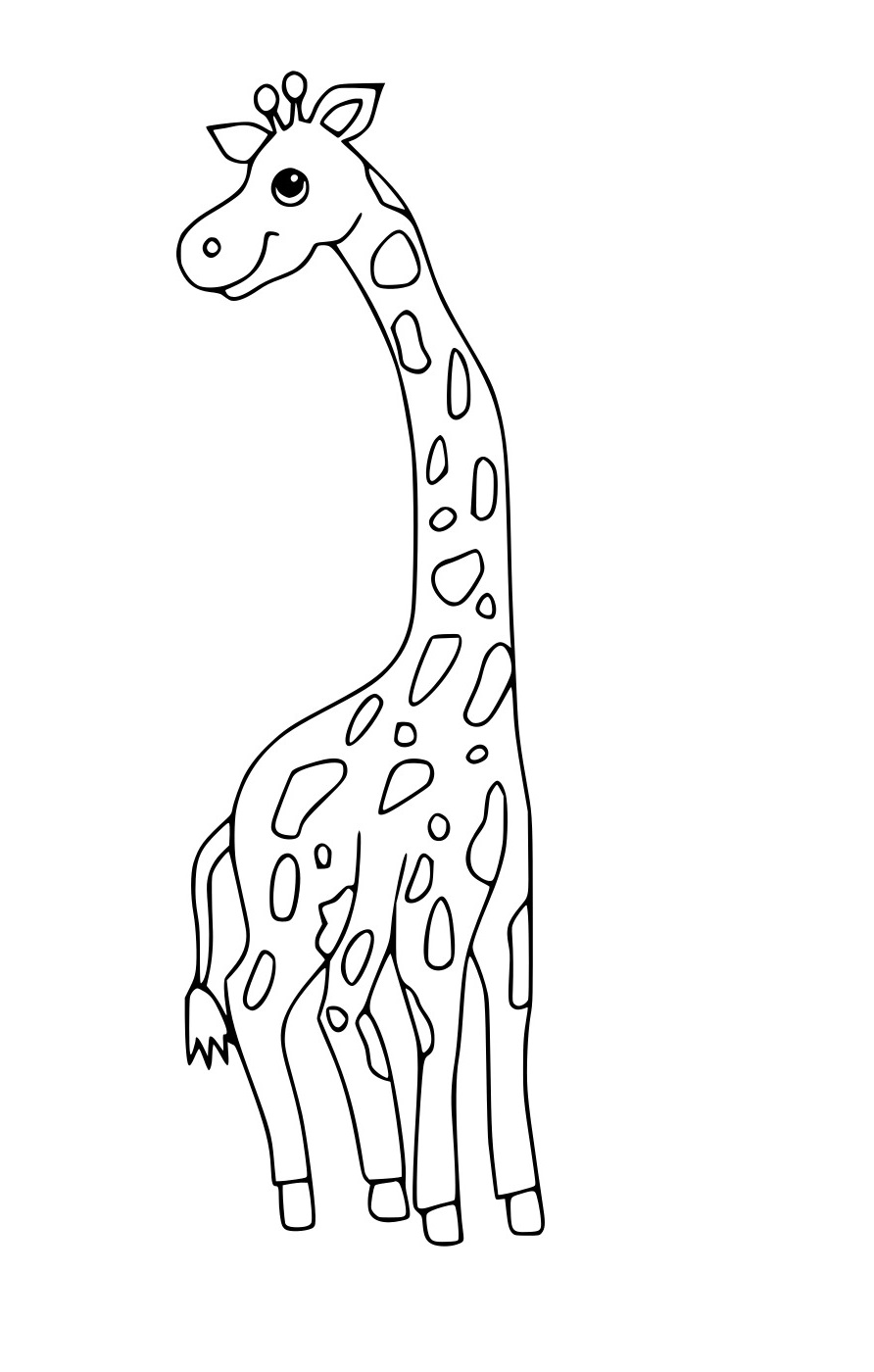 Einfache lächelnde Giraffe