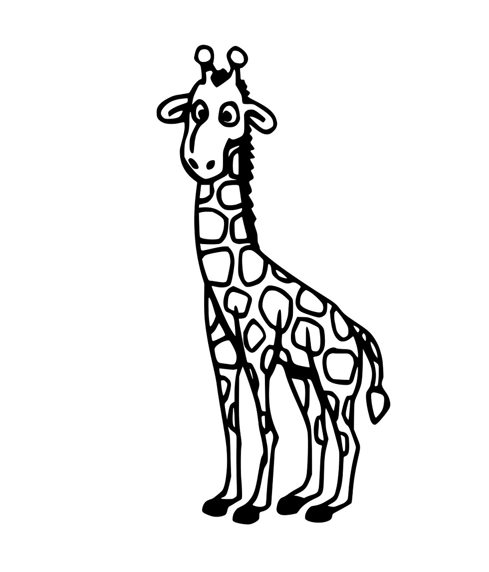 Einfache lustige Giraffe