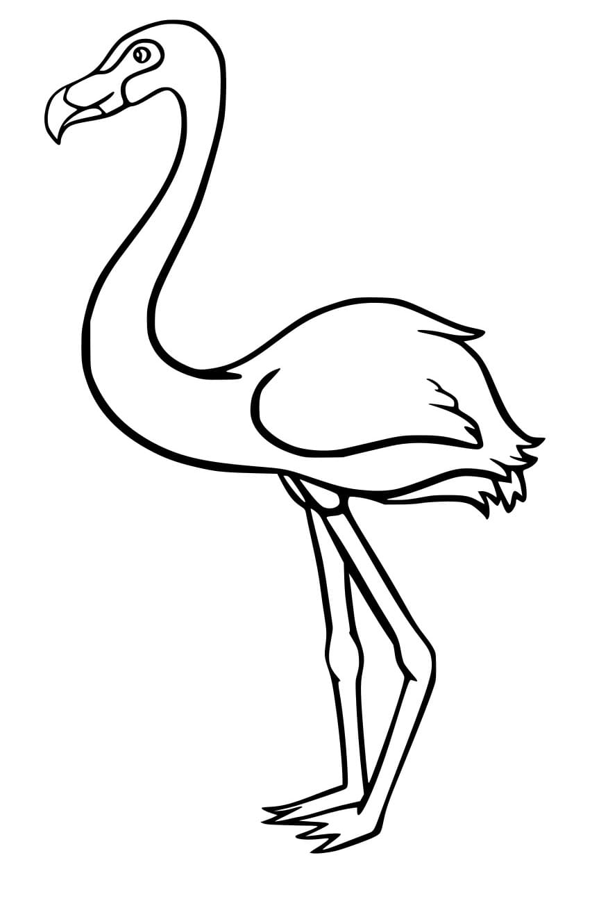 Einfacher einfacher Flamingo