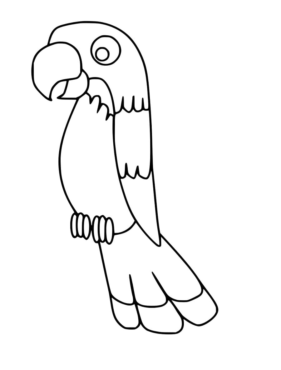 Einfacher Karikatur Papagei