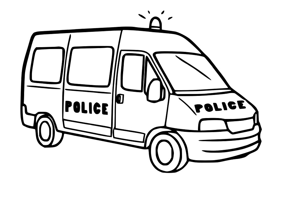 Einfacher Polizeiwagen